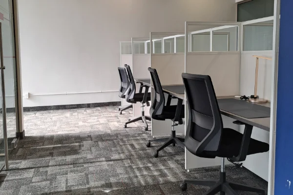 coworking flexdesks coworking office with workstations and chairs.
