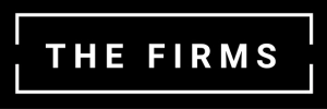 Logo of The Firms on a black background.